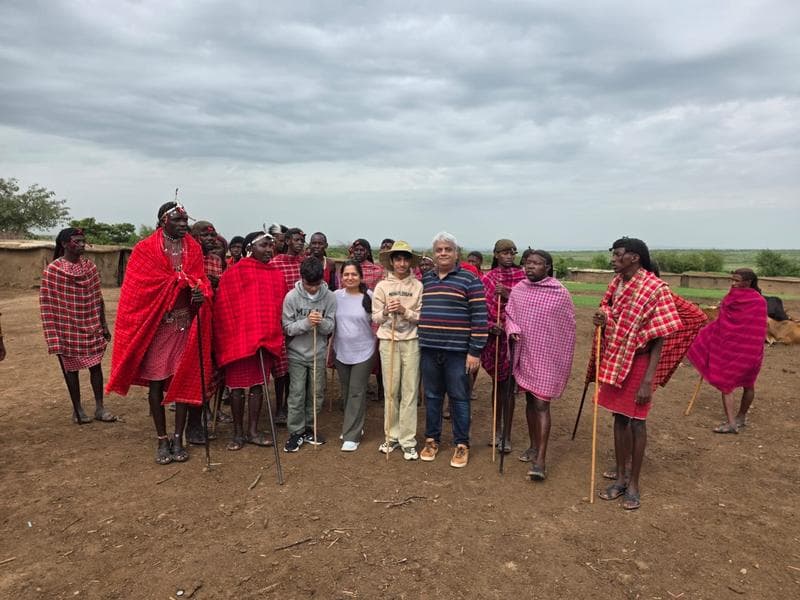 Ms. Payal and family in Kenya-Tanzania